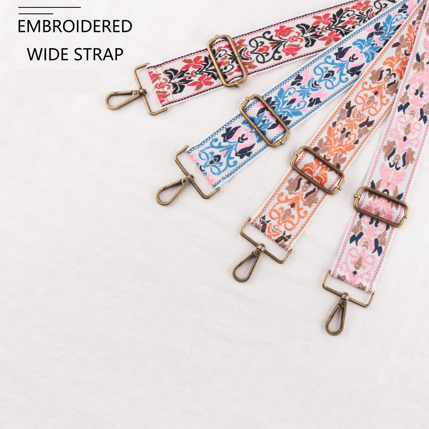 New Embroidery Versatile Colorful Braided Strap Bag