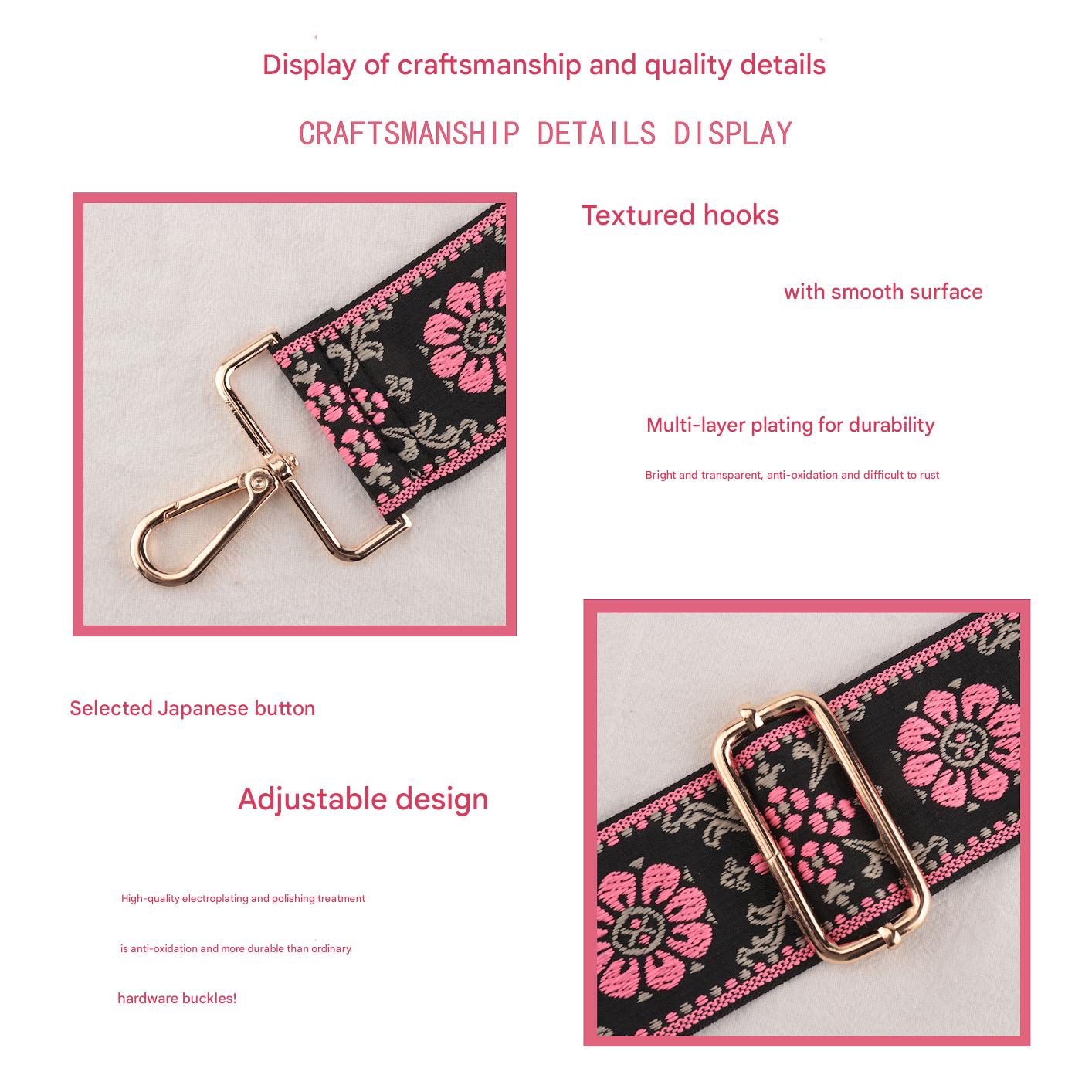 Flower Prints Jacquard Pattern Shoulder Straps