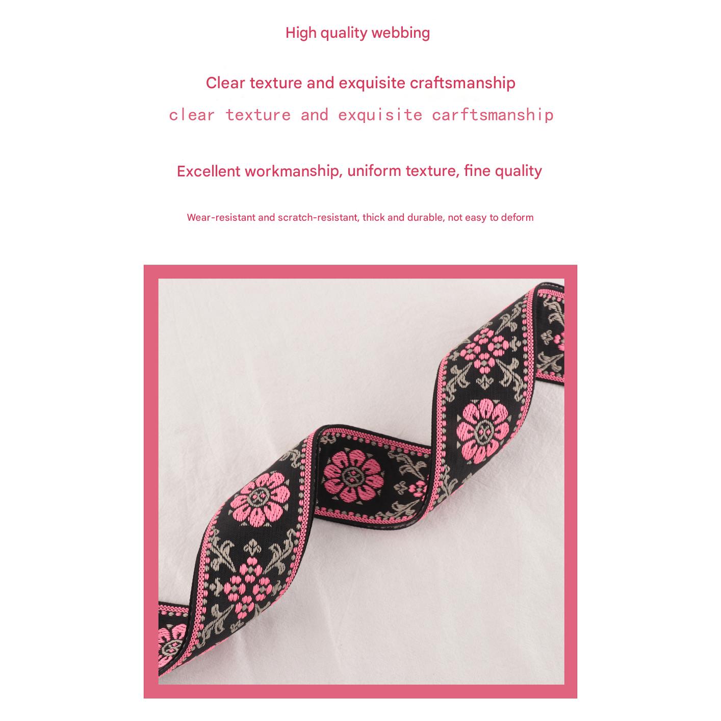 Flower Prints Jacquard Pattern Shoulder Straps