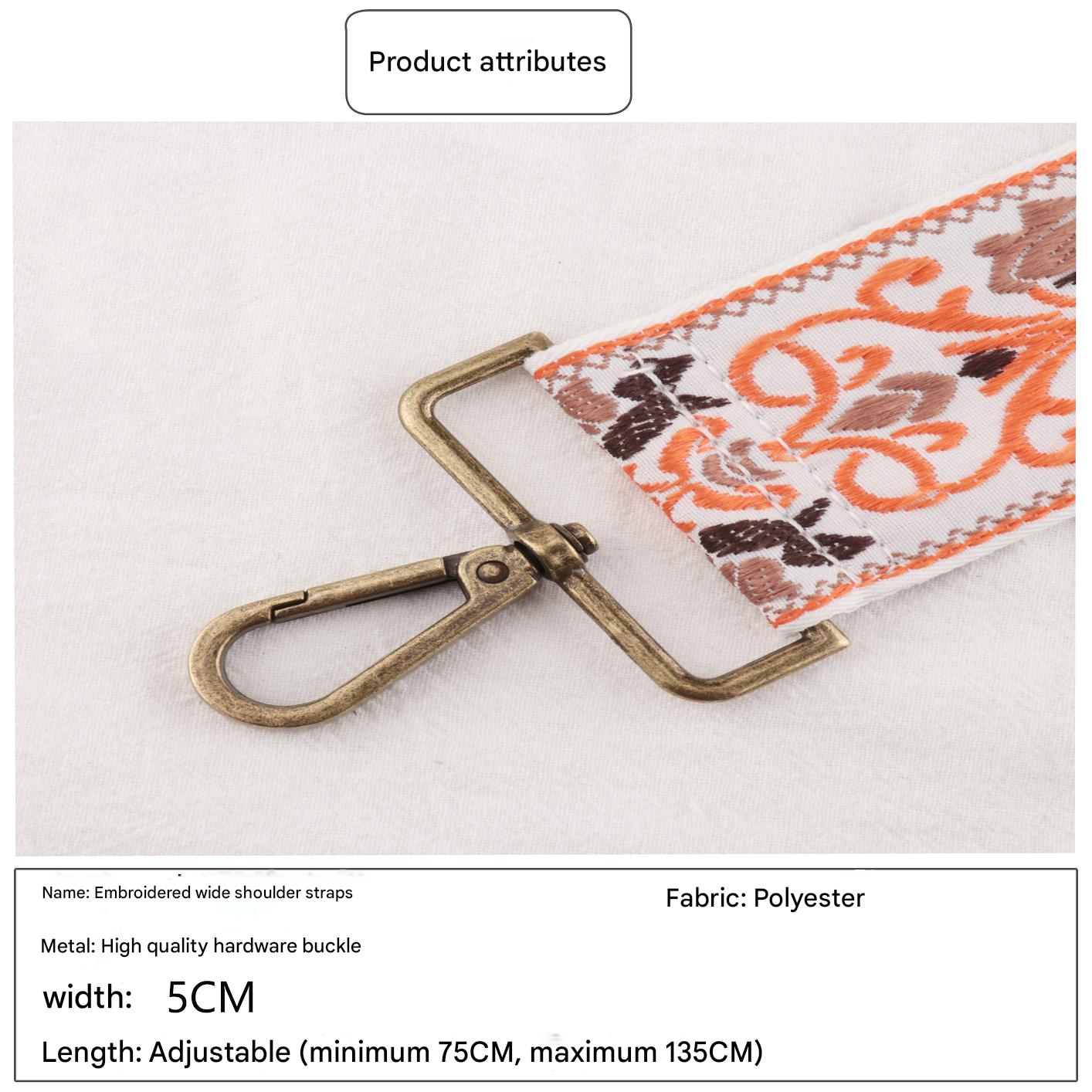 New Embroidery Versatile Colorful Braided Strap Bag