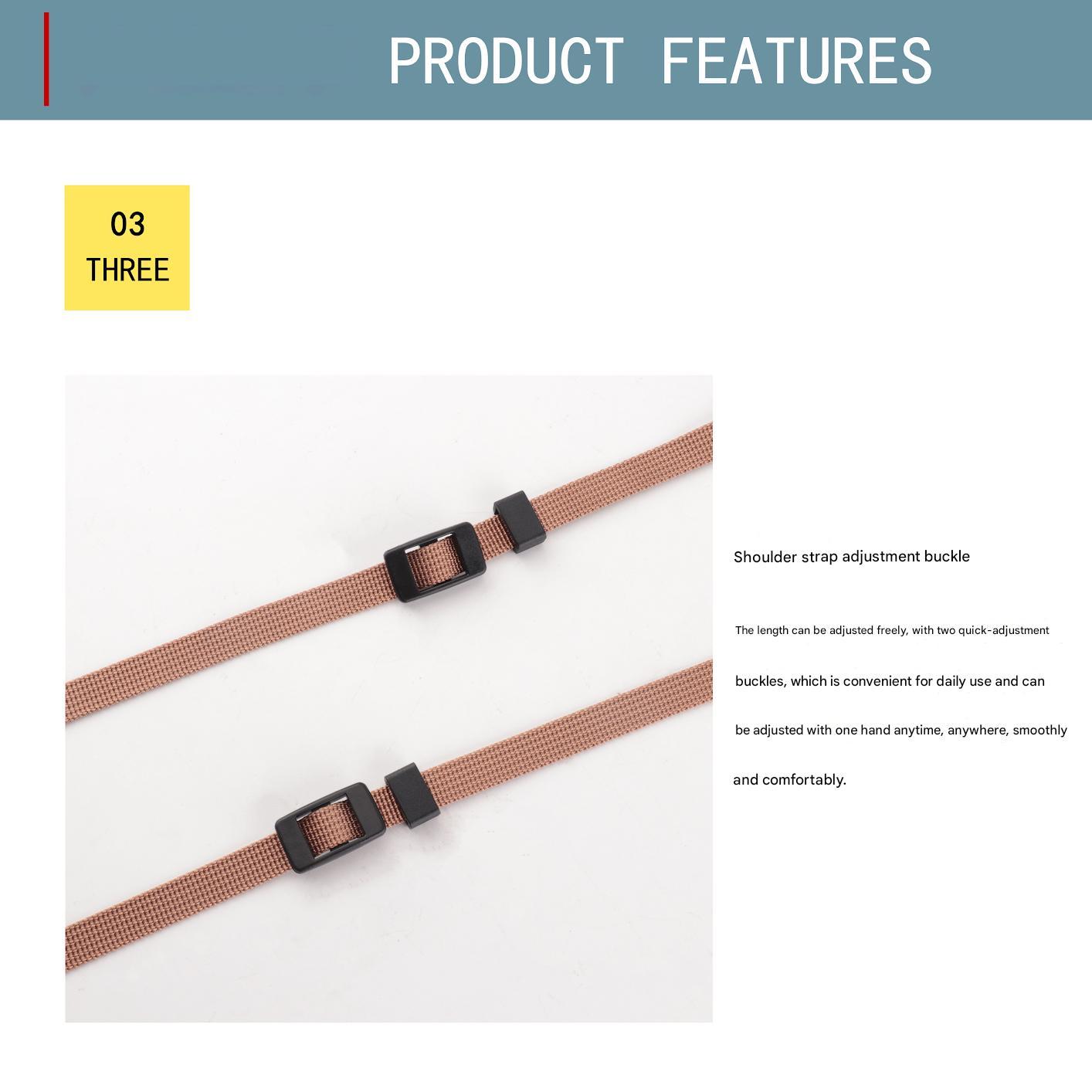 Maple Leaf Pattern Jacquard Brown Leather Camera Strap
