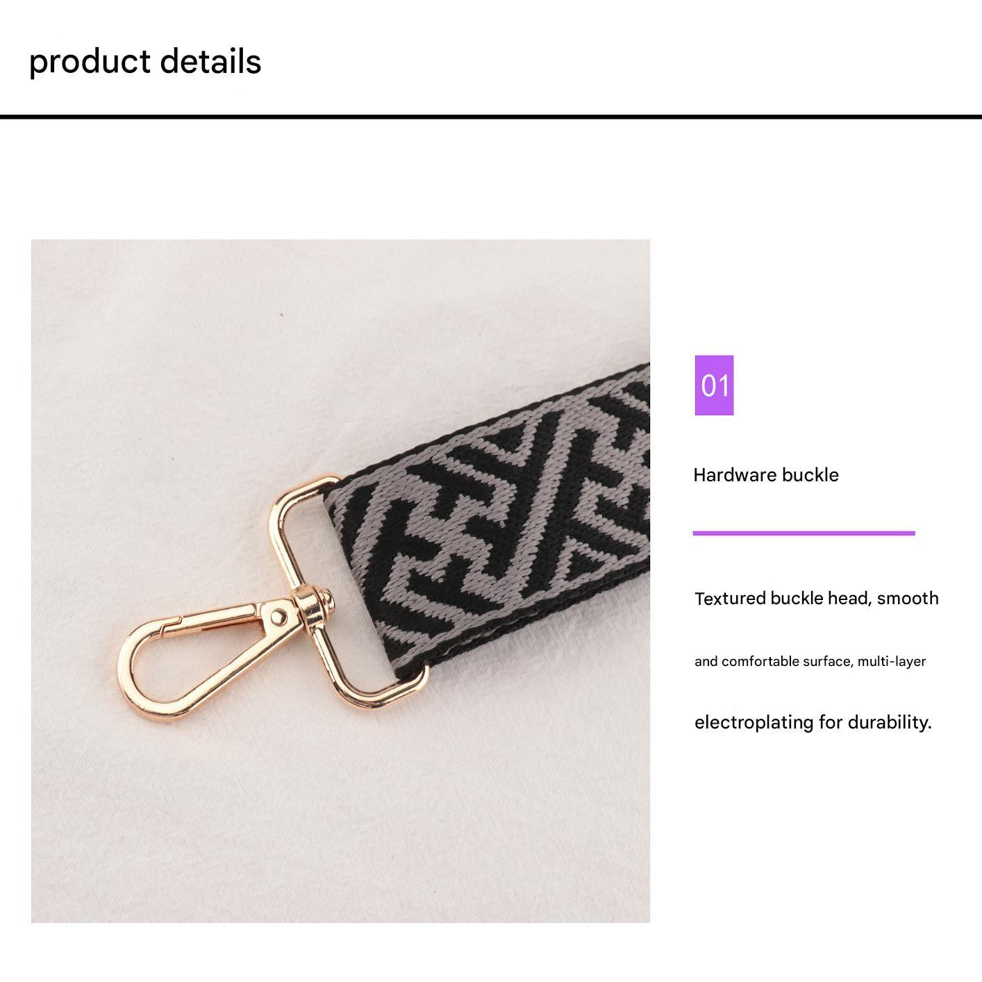 Geometric Textured Shoulder Strap