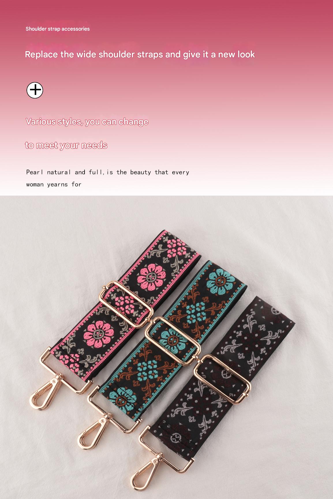 Flower Prints Jacquard Pattern Shoulder Straps