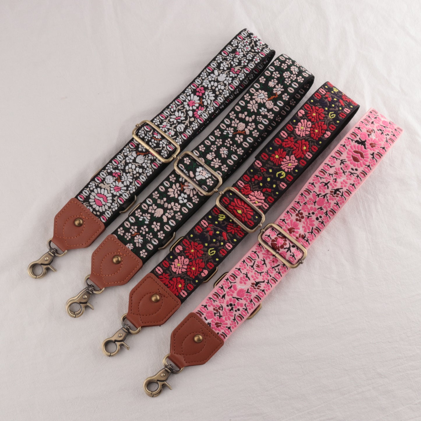 Floral Leather Shape Mysterious Shoulder Strap