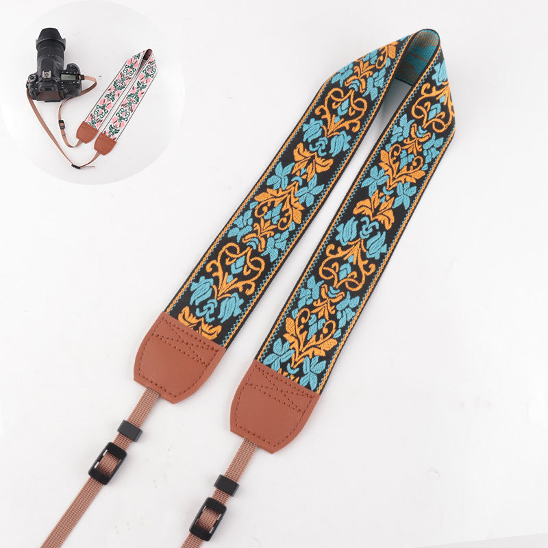 Jacquard Leather Portable Shoulder Camera Straps