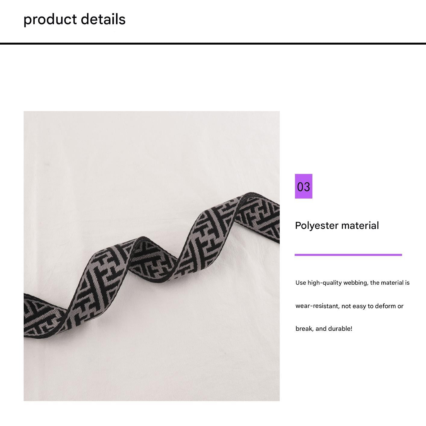Geometric Textured Shoulder Strap
