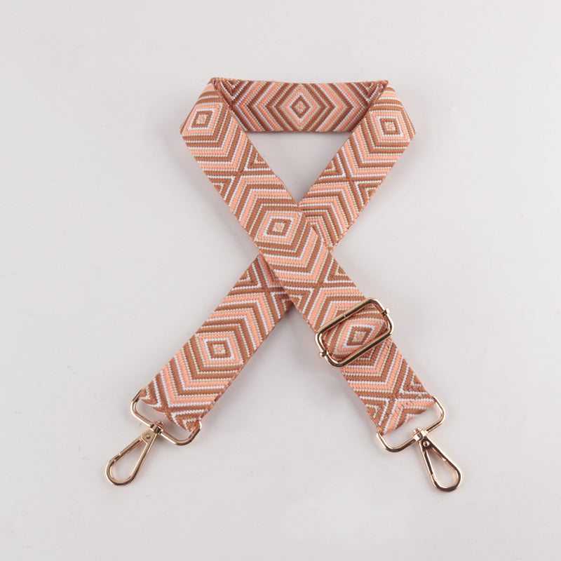 Diamond Wave Pattern Bag Strap