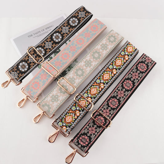 Beautiful Petals Pattern Wide Bag Shoulder Strap