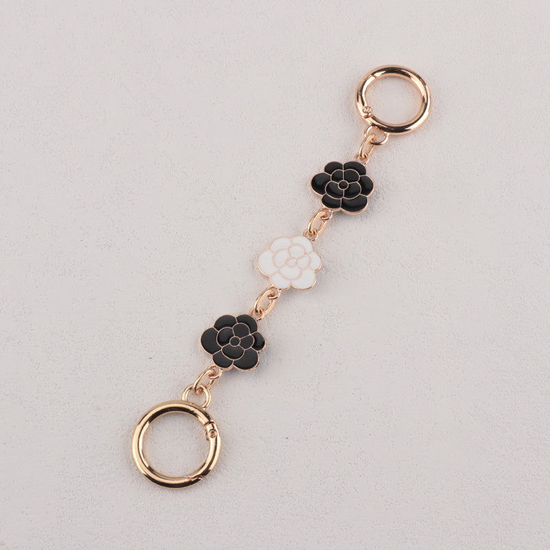 Camellia Moon Four Leaf Clover shape Metal Bag Chain