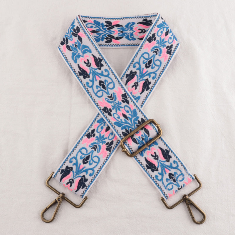 Symmetry Shape Embroidery Bag Shoulder Strap
