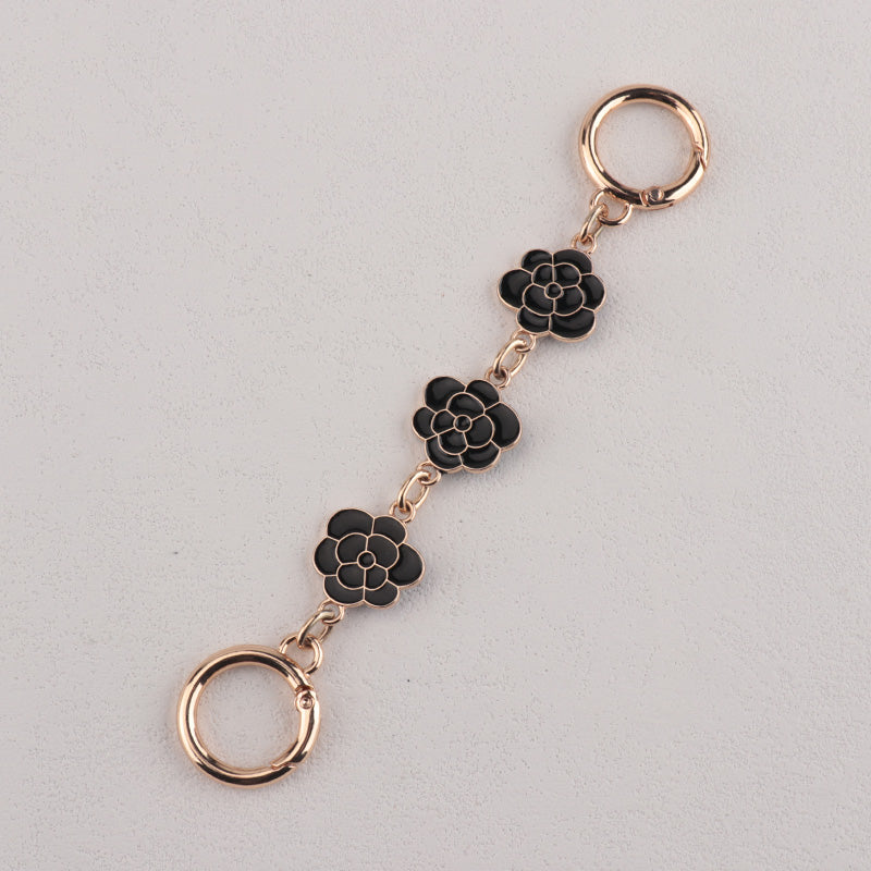 Camellia Moon Four Leaf Clover shape Metal Bag Chain