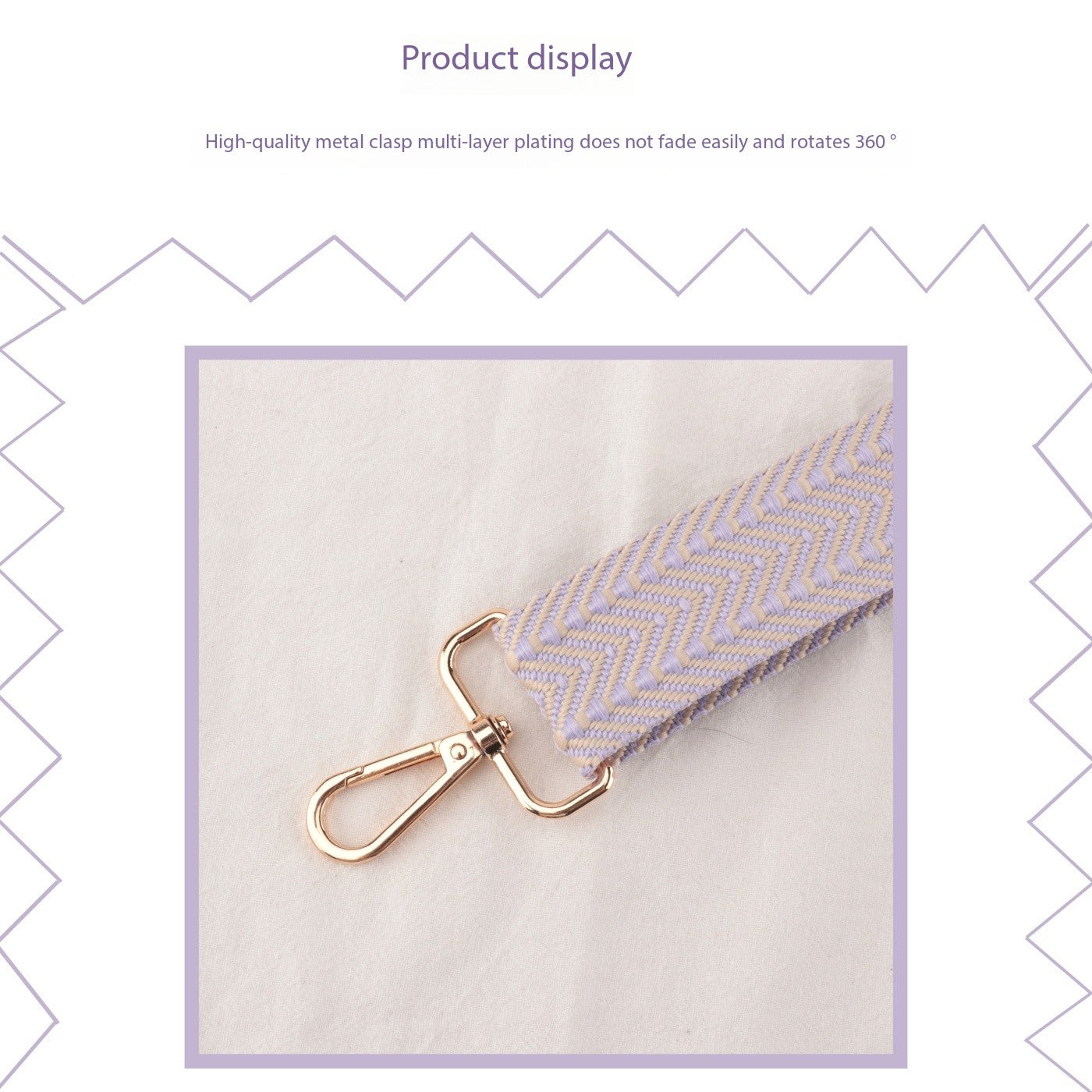 Durable Shoulder Strap Featuring 360° Rotating Metal Clasp