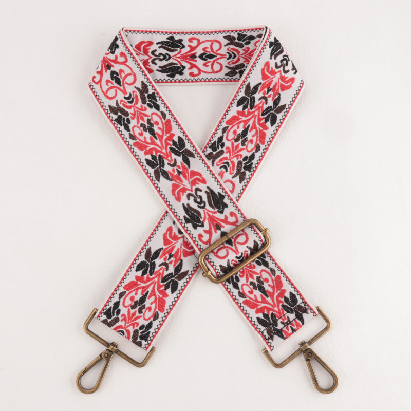 New Embroidery Versatile Colorful Braided Strap Bag