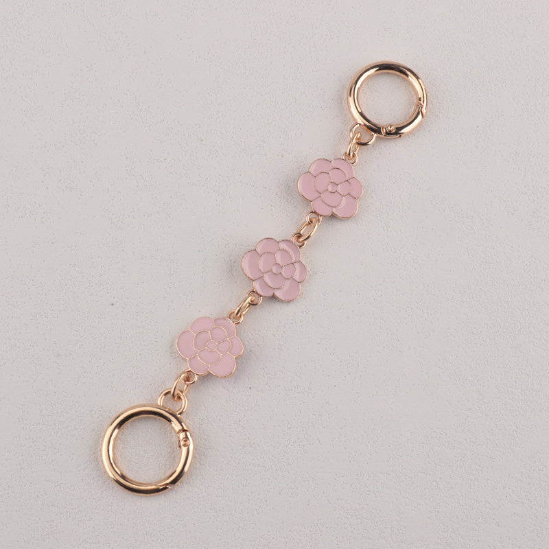 Camellia Moon Four Leaf Clover shape Metal Bag Chain