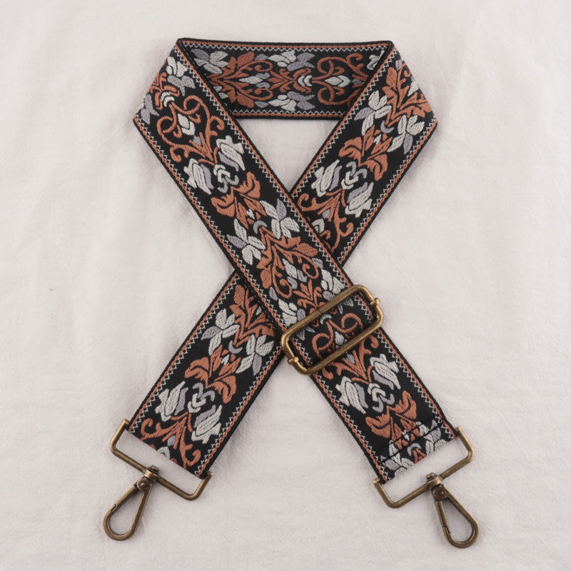 New Embroidery Versatile Colorful Braided Strap Bag