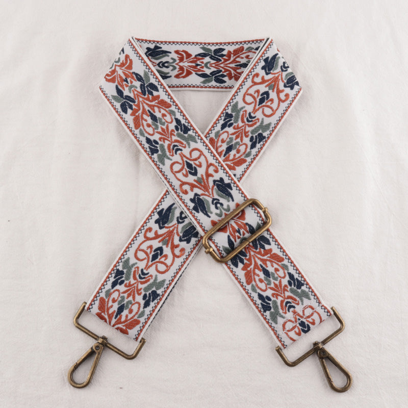 New Embroidery Versatile Colorful Braided Strap Bag