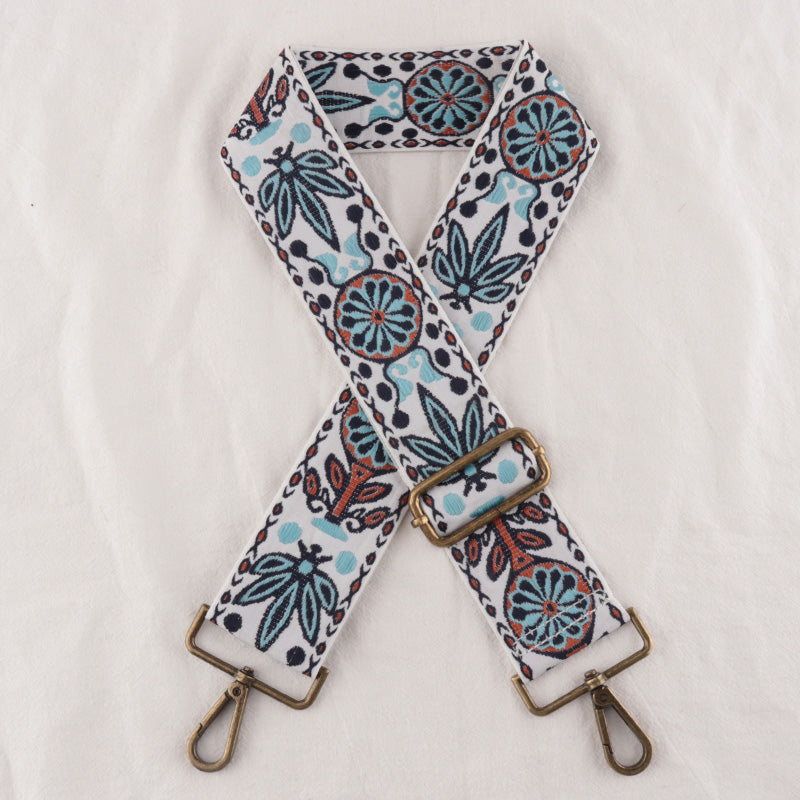 Embroidered Woven Retro Literary Shoulder Strap