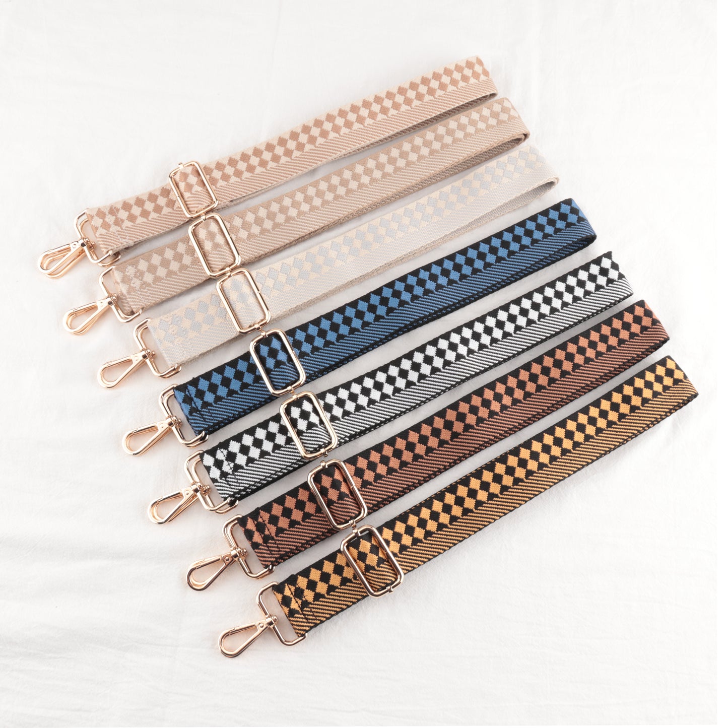 Check Stripe Pattern Bag Strap