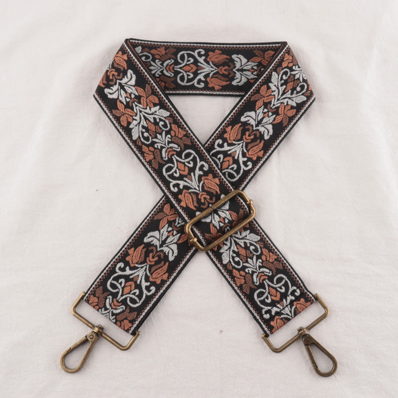New Embroidery Versatile Colorful Braided Strap Bag