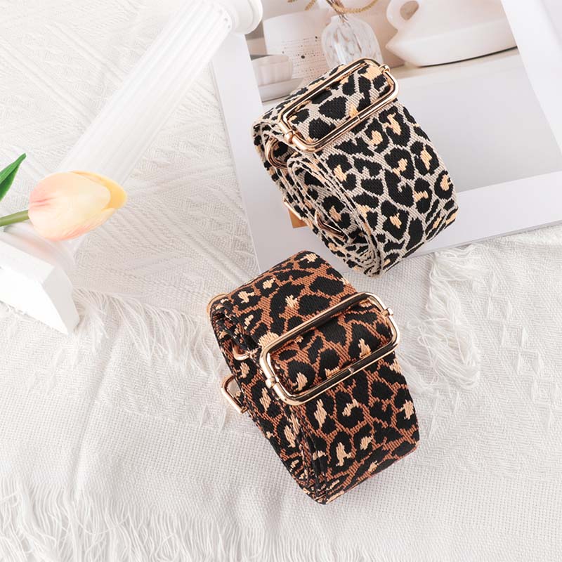 Leopard Print Wide Bag Shoulder Straps