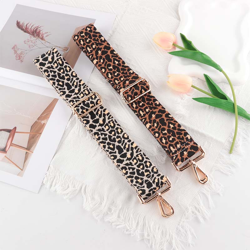 Leopard Print Wide Bag Shoulder Straps