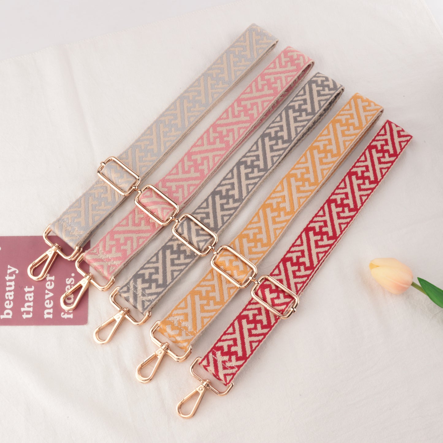 Geometric Textured Shoulder Strap