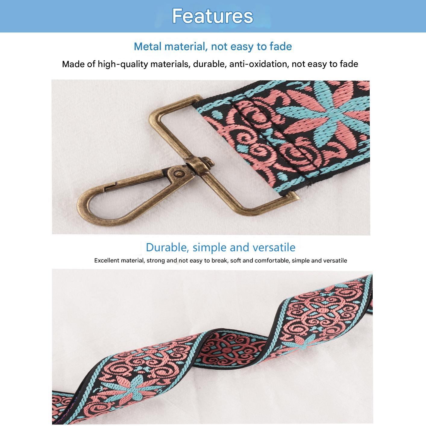 Luxury Fashion Chinese Style Jacquard Bag Strap