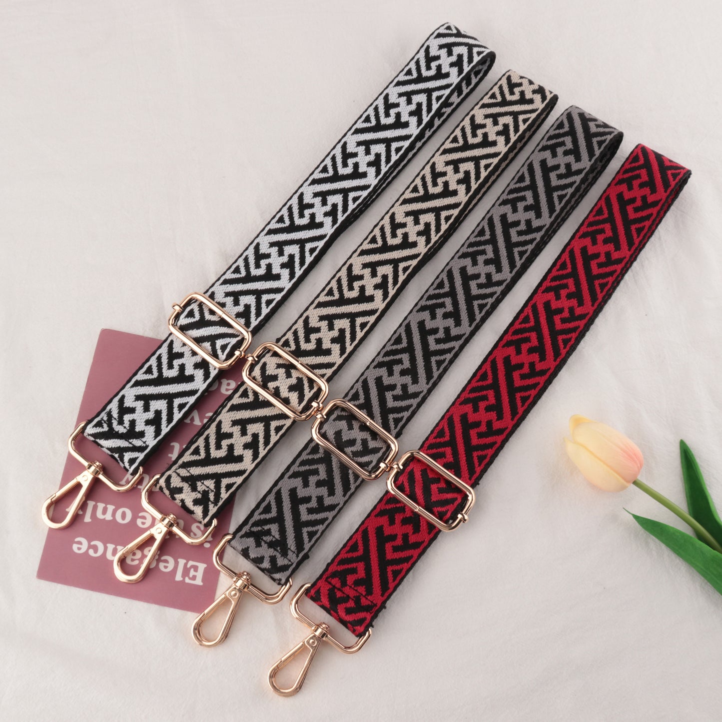 Geometric Textured Shoulder Strap