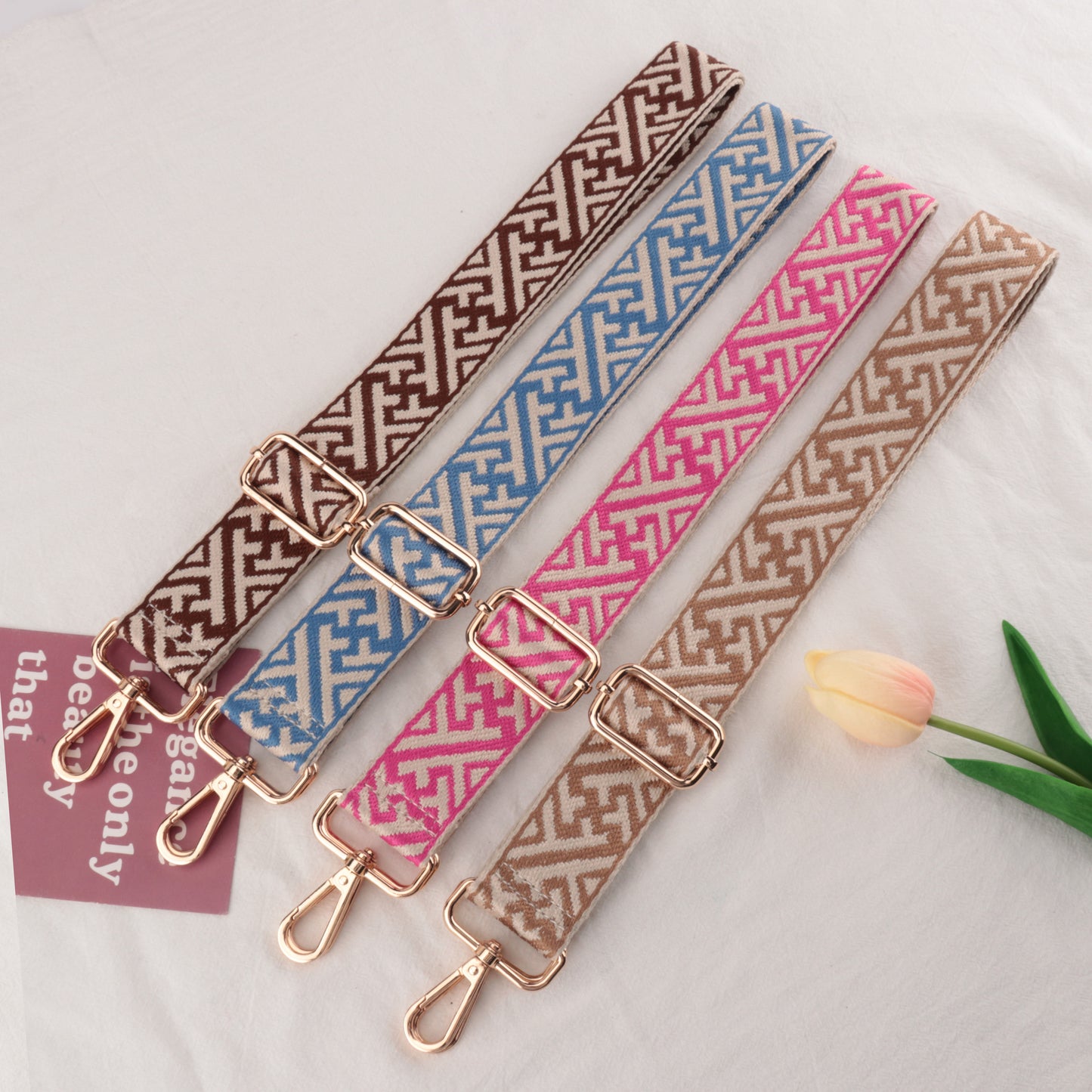 Geometric Textured Shoulder Strap