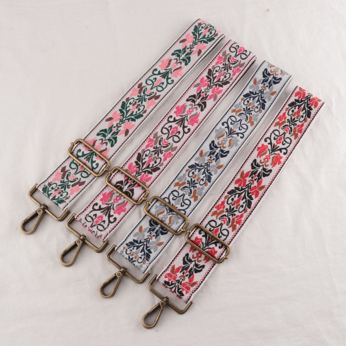 New Embroidery Versatile Colorful Braided Strap Bag