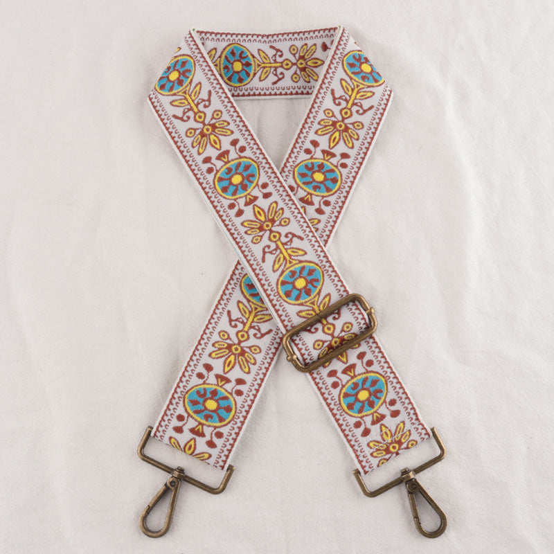 Embroidered Woven Retro Literary Shoulder Strap