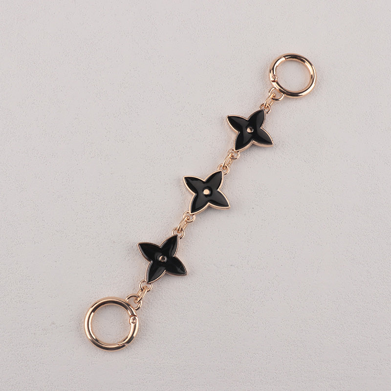 Camellia Moon Four Leaf Clover shape Metal Bag Chain