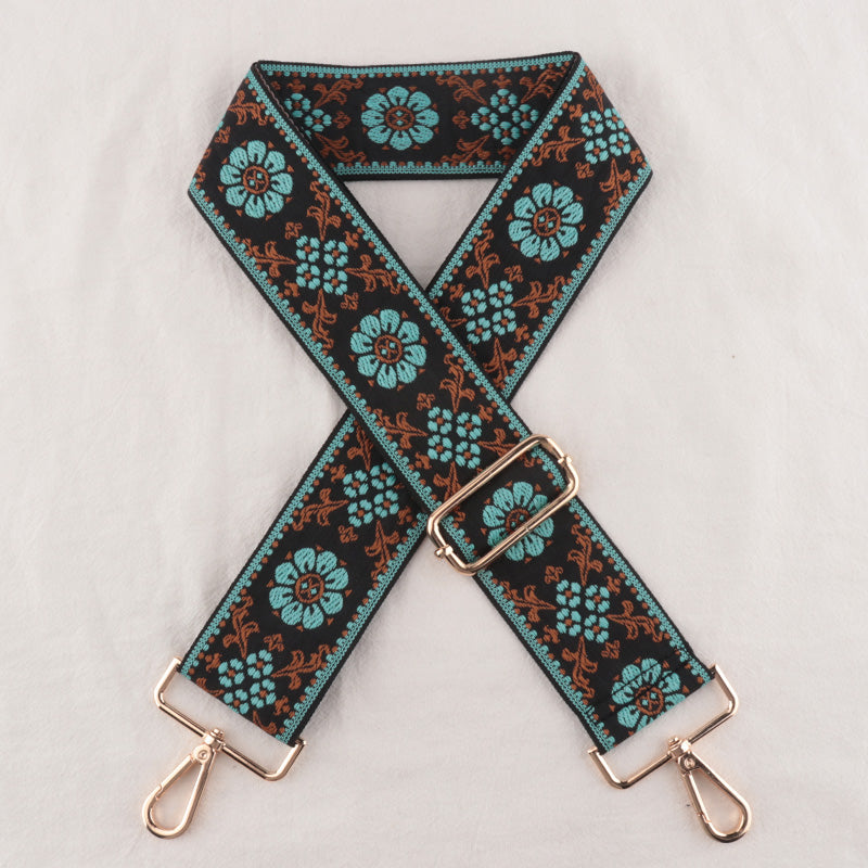 Flower Prints Jacquard Pattern Shoulder Straps