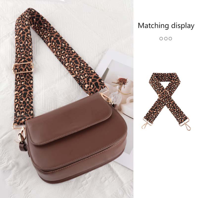 Leopard Print Wide Bag Shoulder Straps