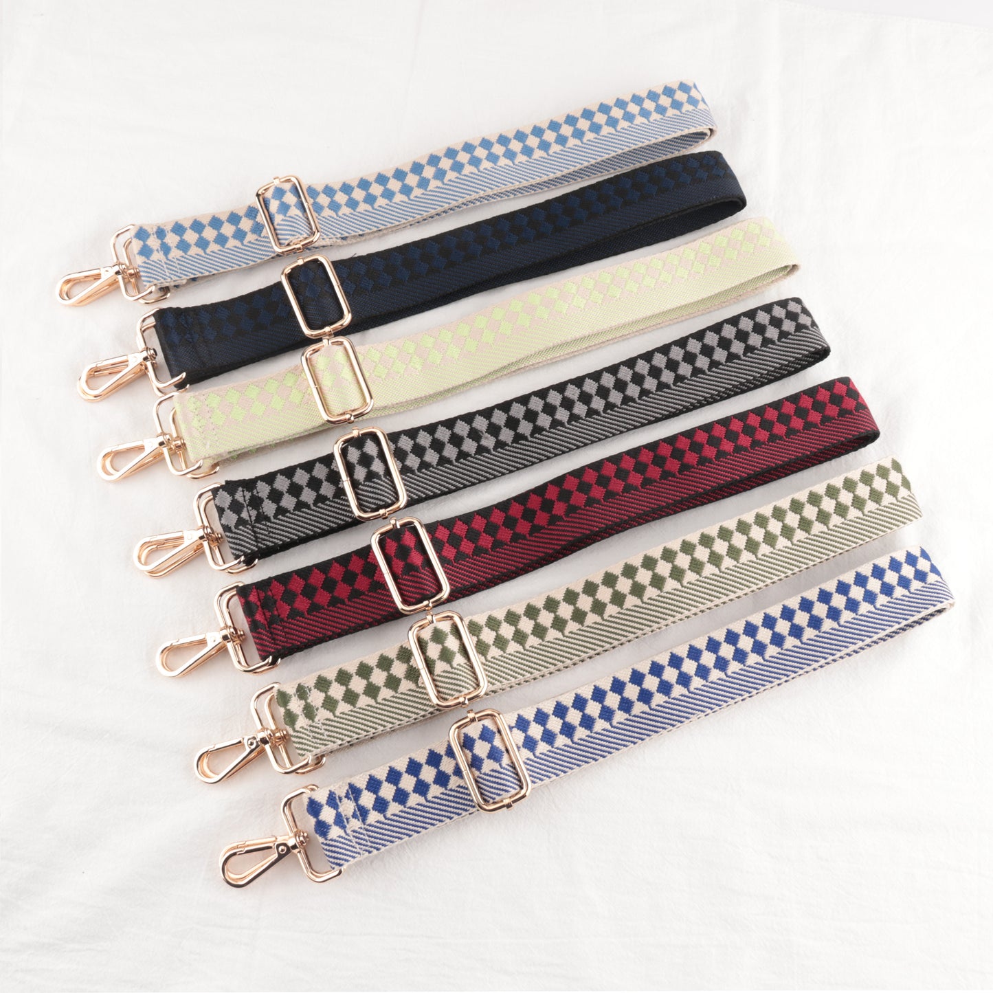 Check Stripe Pattern Bag Strap