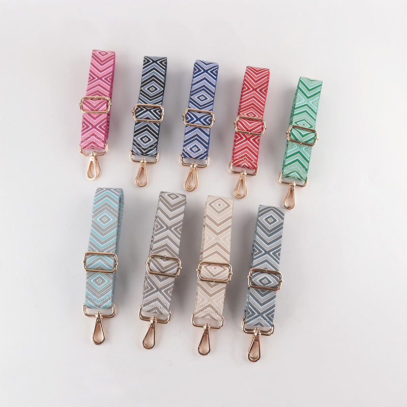 Diamond Wave Pattern Bag Strap
