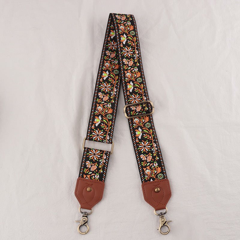 Leather Floral Shape Mysterious Shoulder Strap