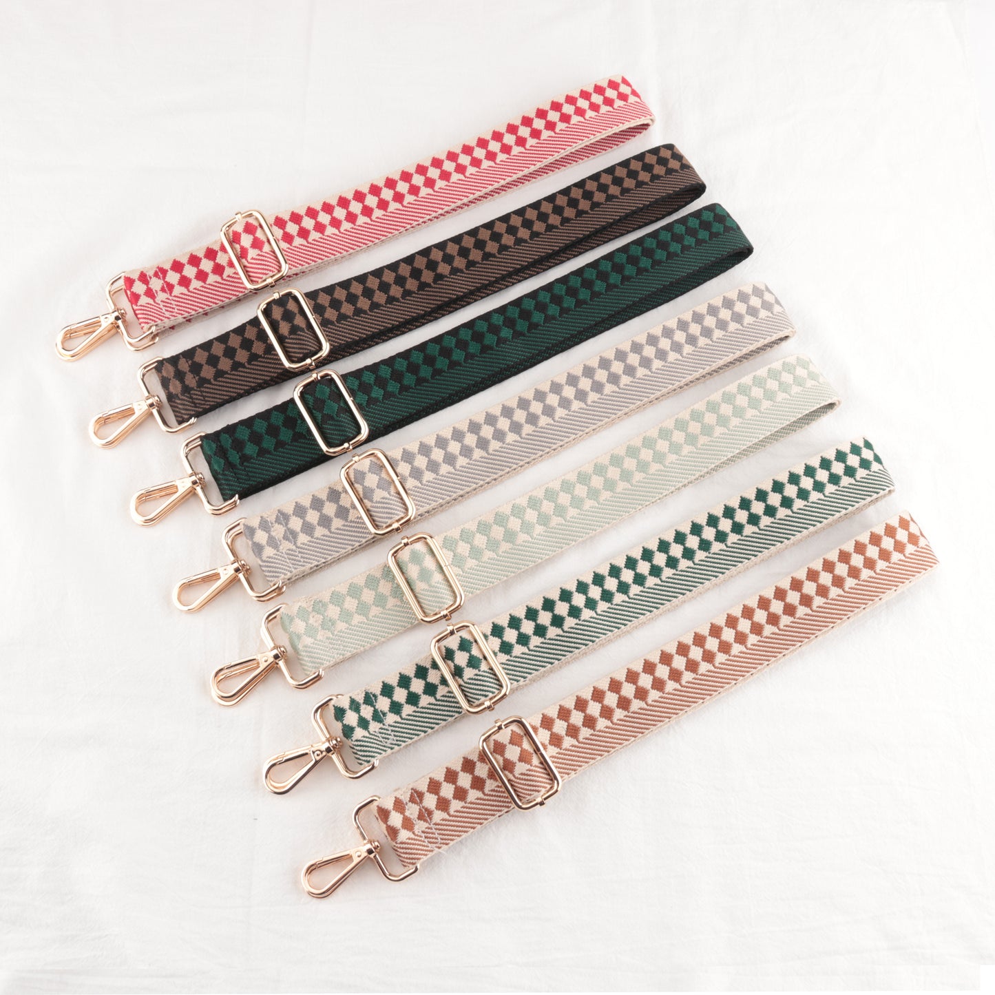 Check Stripe Pattern Bag Strap