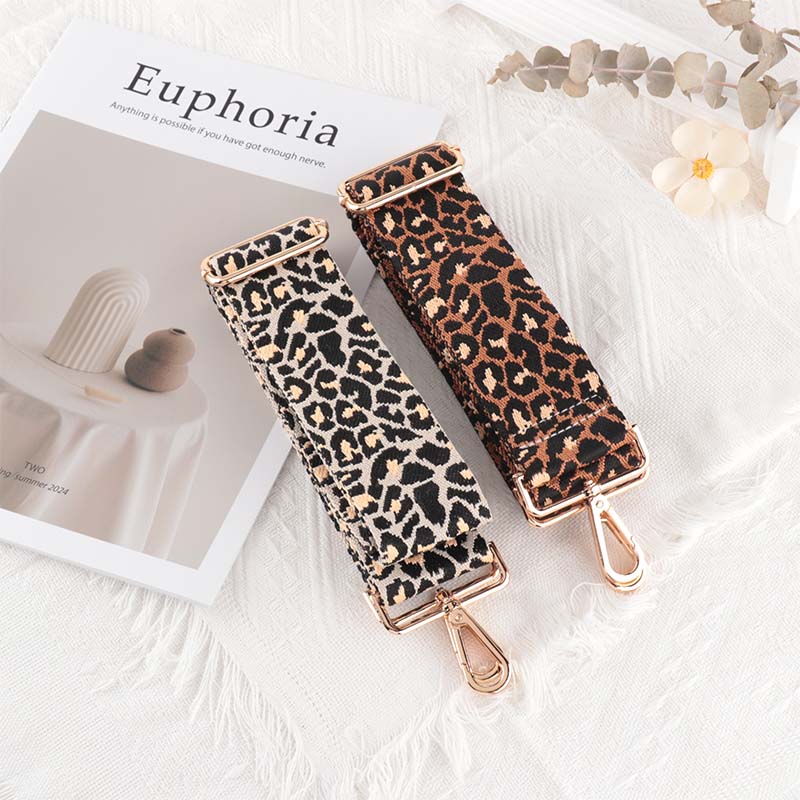 Leopard Print Wide Bag Shoulder Straps