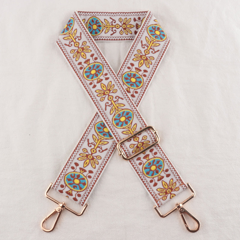 Embroidered Woven Ethnic Style Shoulder Straps