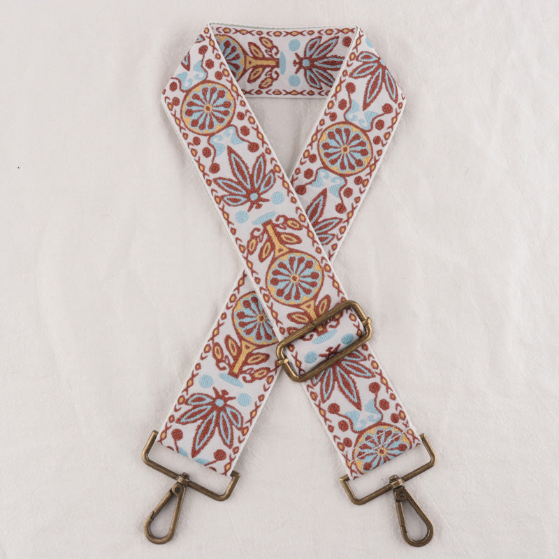 Embroidered Woven Retro Literary Shoulder Strap