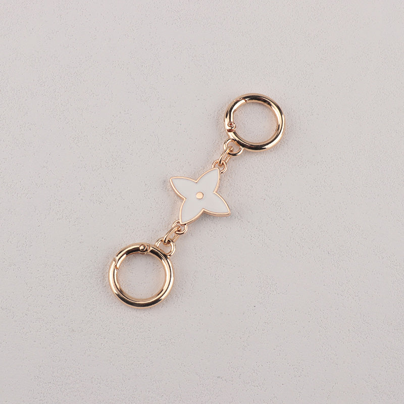 Camellia Moon Four Leaf Clover shape Metal Bag Chain