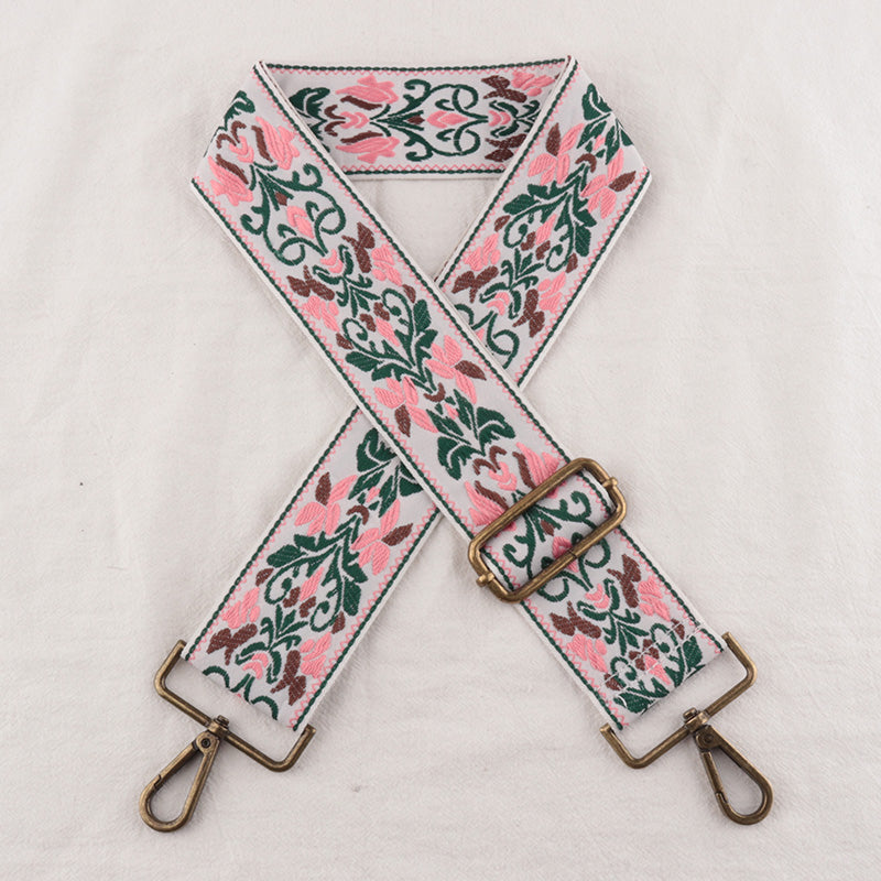 New Embroidery Versatile Colorful Braided Strap Bag