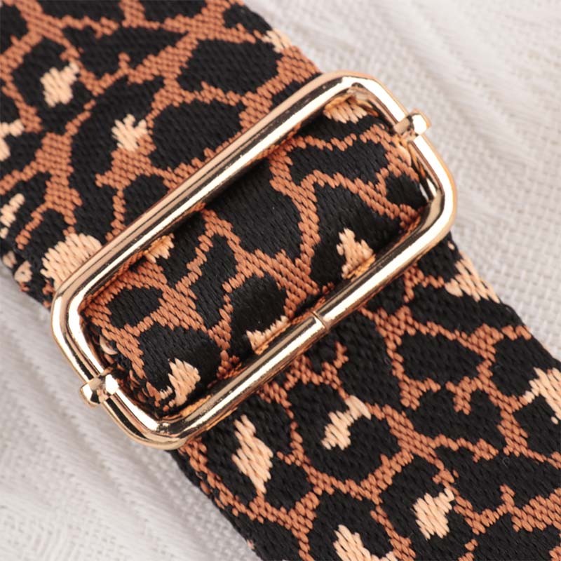 Leopard Print Wide Bag Shoulder Straps