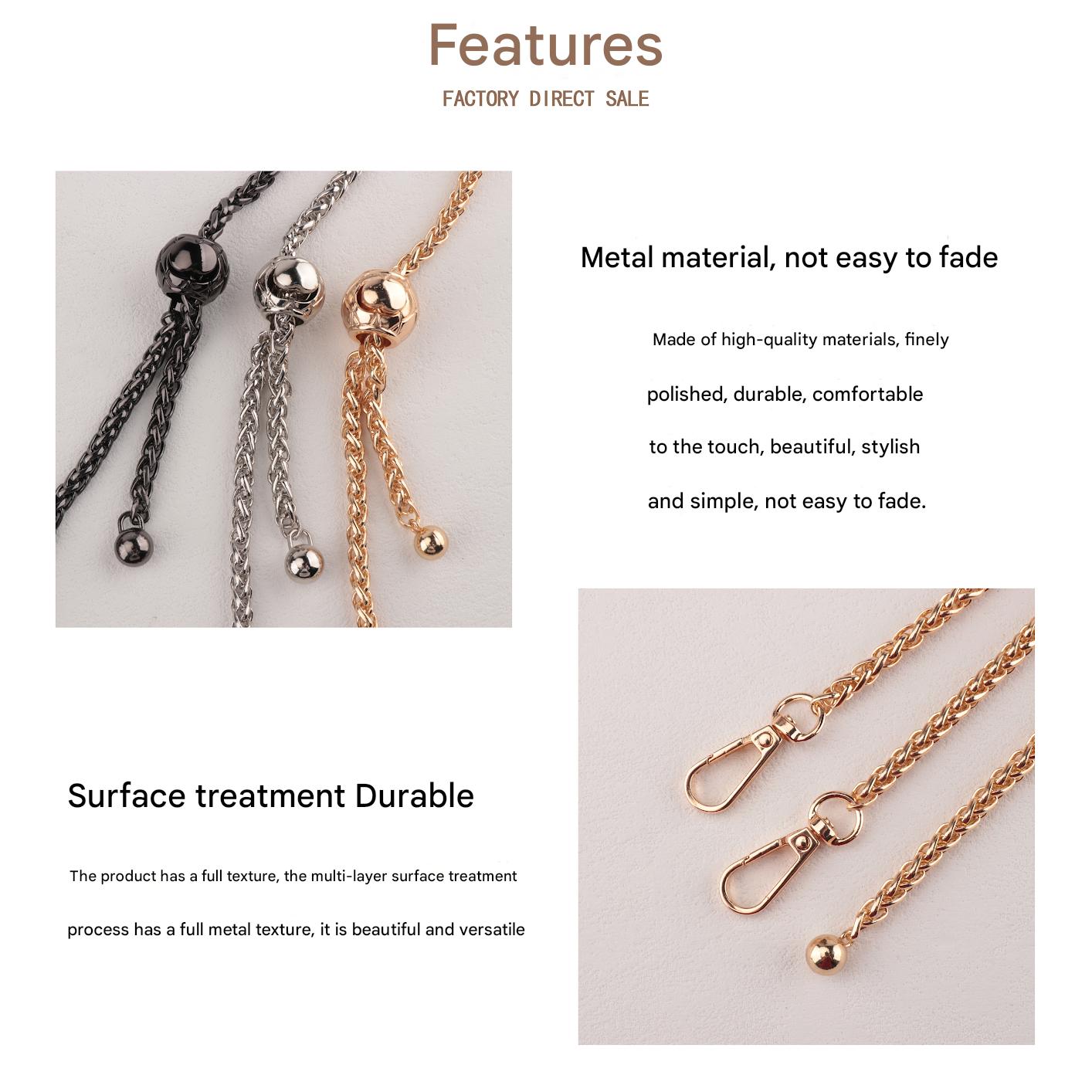 Small golden ball Metal bag Chain