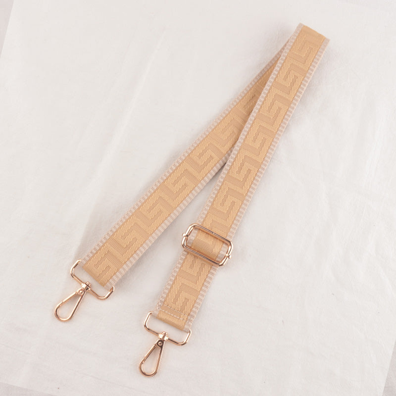 Solid color Meander print Adjustable shoulder strap