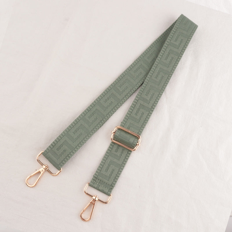 Solid color Meander print Adjustable shoulder strap