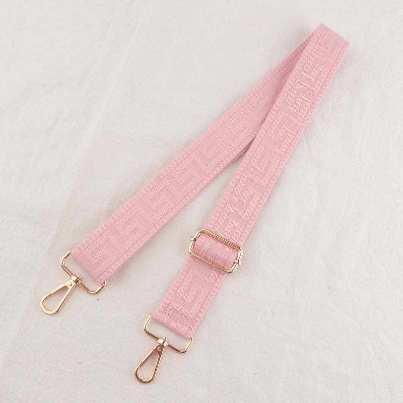 Solid color Meander print Adjustable shoulder strap