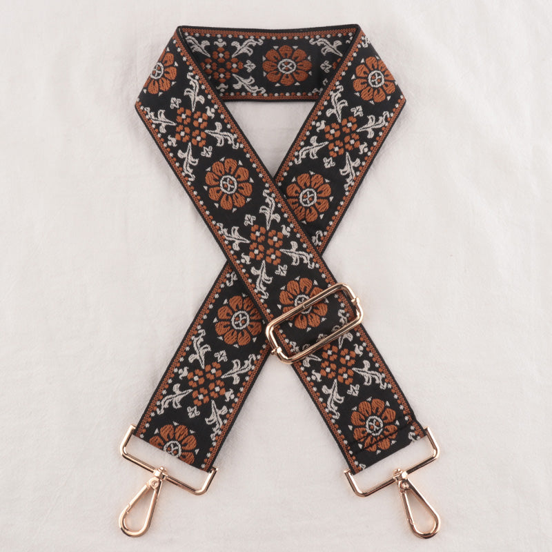 Flower Prints Jacquard Pattern Shoulder Straps
