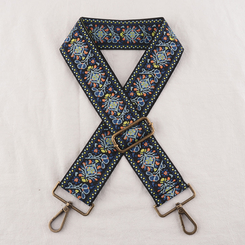 Ethnic Style Embroidery Versatile Colorful Braided Bag Strap